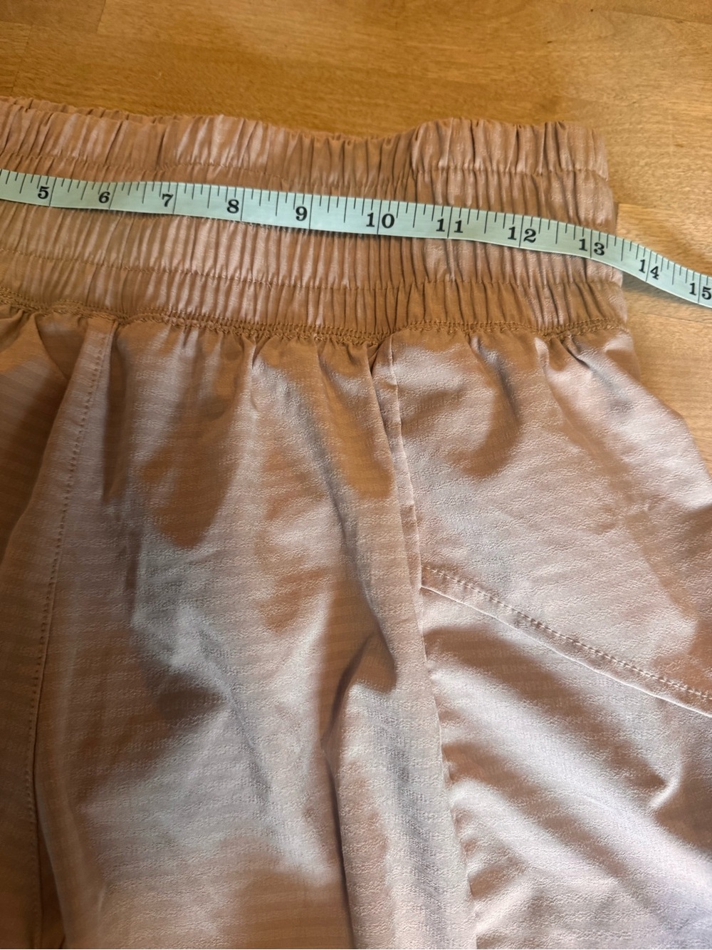 Calia Women's Layered Hem striped Athletic Shorts in Light Taupe - Picture 6 of 8